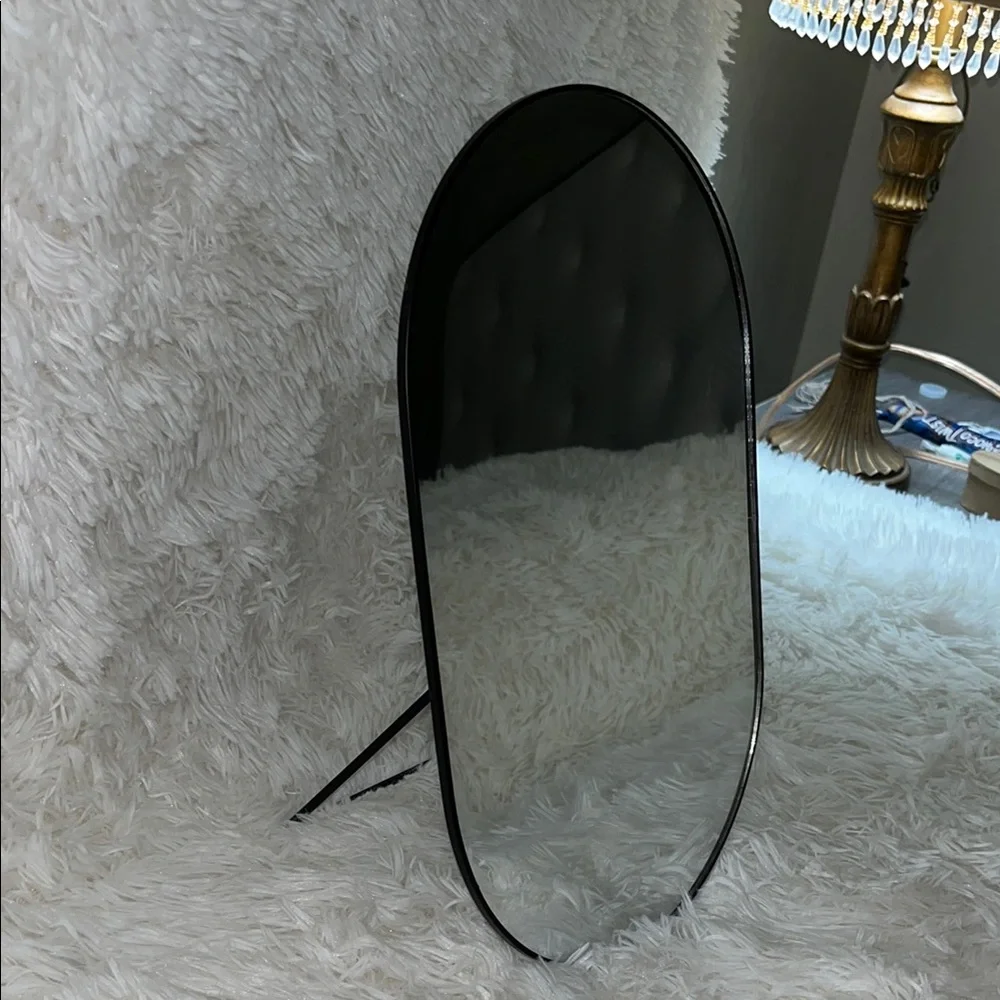Oval Black Vanity Mirror